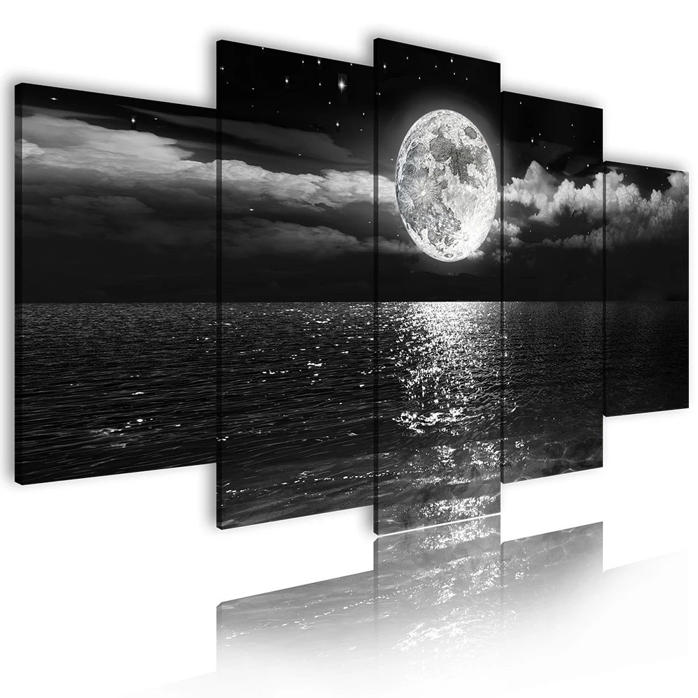 HD Painting Canvas Panel Custom Decorative Waterfall Painting Home Decoration Landscape Bedroom Picture Prints 5 Piece Wall Art