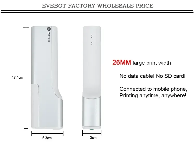 EVEBOT Printpen ハンドヘルドミニタトゥープリンター