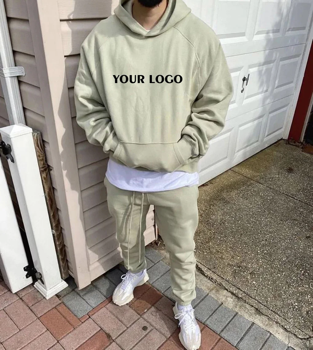 Men's Cotton Casual Sweatpants And Hoodie Set Loose Fit Street Wear ...