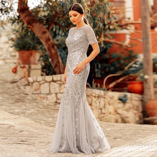 2023 Ladies Plus Size Gowns Prom Maxi Party Bridesmaid Dress Women Mother of The Bride Clothing Sequin Evening Dresses Elegant - Image 3