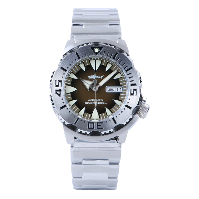 Factory Price!Free Fedex Ship HEIMDALLR Monster Sapphire 20atm Automatic Stainless Steel Sport Big Diver Dive Man Watch for Sale