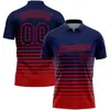 Striped Navy Blue and Red