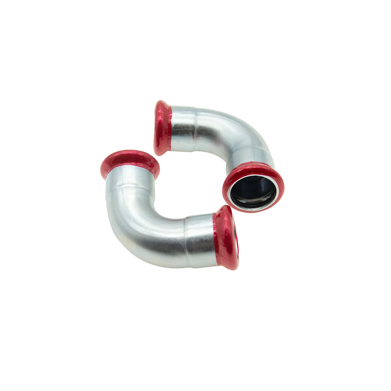 Galvanized Carbon Steel Press fitting 90 degree Elbow with Red Sleeve