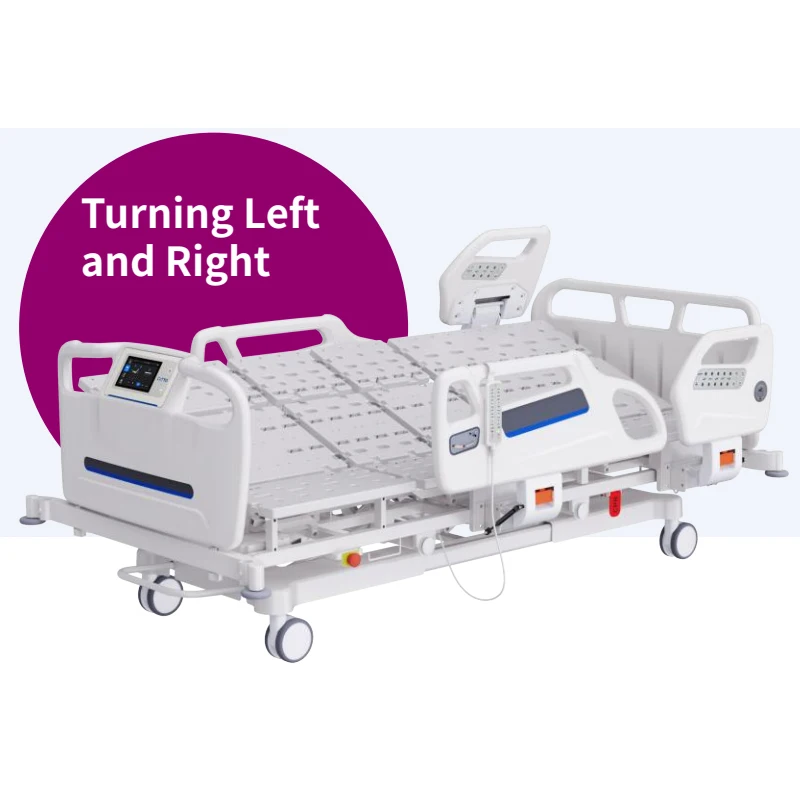 electric turn left and right turn over hospital care bed-64