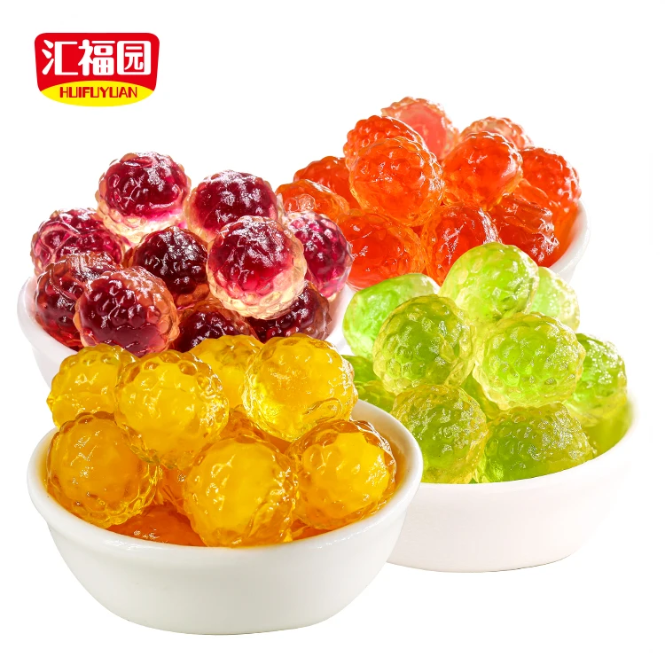 bag packing jam filled fruit flavor grape shape jelly fruit