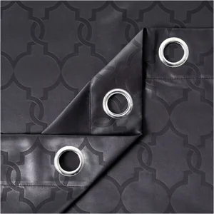 Embossed Blackout Curtains Designer Solid Color Curtain Blackout with Embossing Design Cortina for Living Room