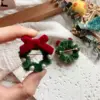 Spilla ad anello a forma di perla verde