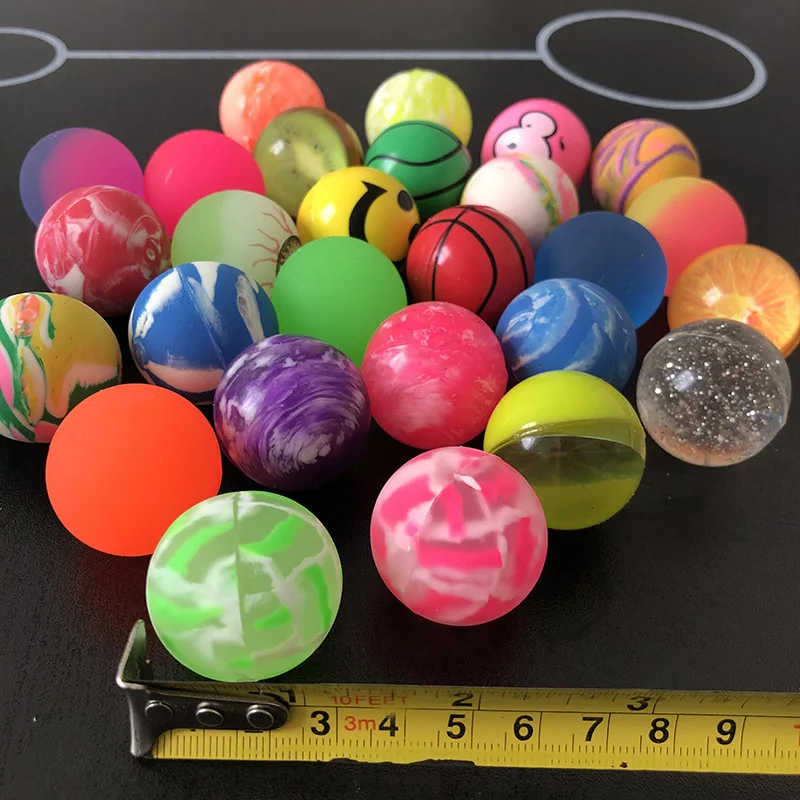 Hot Sale 32mm Mixed Interesting Colorful Bouncy Ball Rubber Jump Ball ...