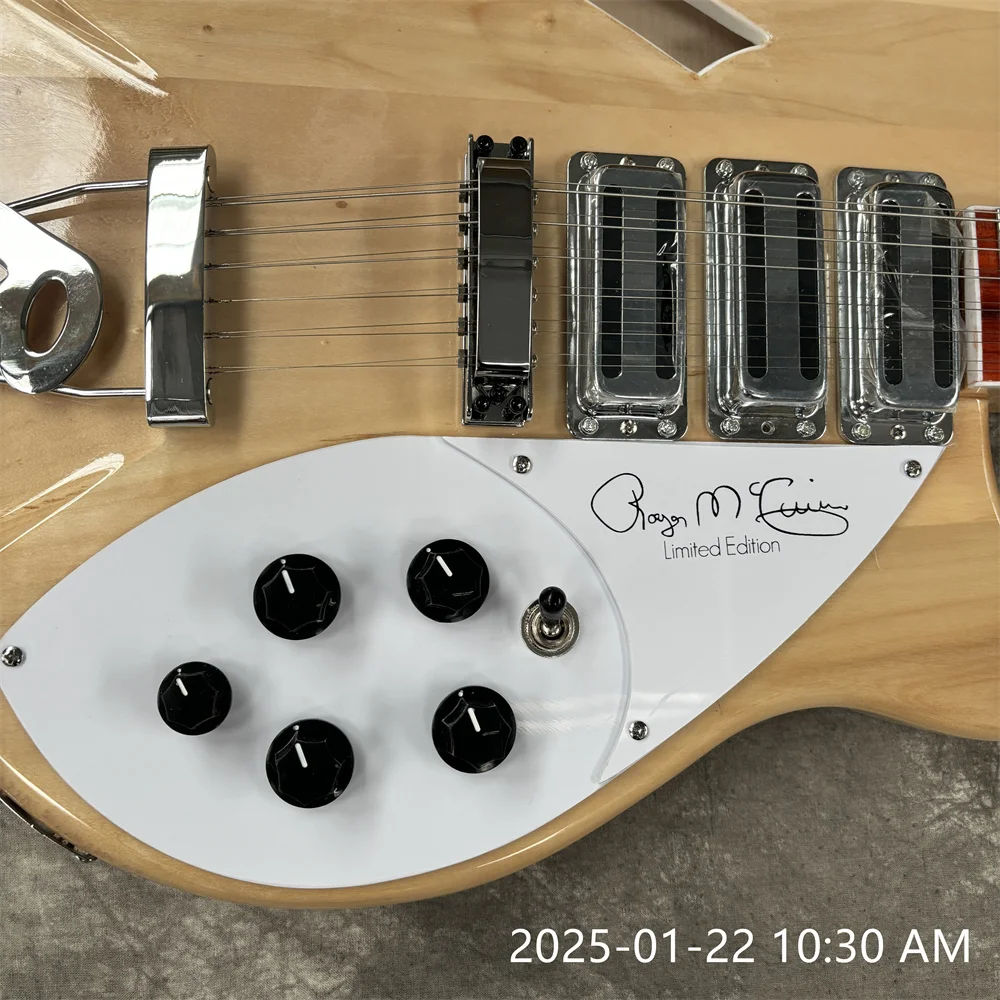 Minyu 12 String Ricken 370 Electric Guitar/Electrica Guitarra in Wood Color