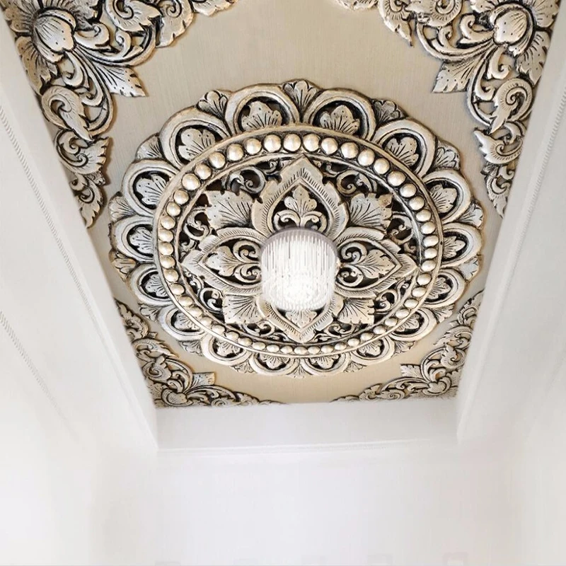 Custom Photo 3d Stereoscopic Silver Jewelry European Style Flower Pattern  Embossed Living Room Bedroom Ceiling Murals Wallpaper - Buy Wallpaper Gold,Wall  Paper Adhesive,Wall Paper Bricks Product on 