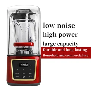 Commercial Heavy Duty Electric High Speed Blender 2200W 4L Capacity Pure Copper Motor Ice Crushing Smoothie Hotel Household Knob