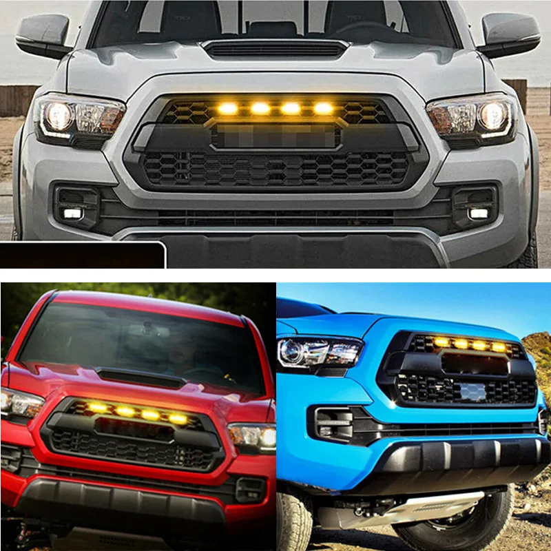 Garosa Feux de calandre Voiture Grille Ambre Lumières IP68 Étanche