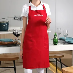 Высококачественный Кухонный Фартук с логотипом на заказ, фартук для французских поваров из хлопка и полиэстера, кухонный фартук на заказ с логотипом