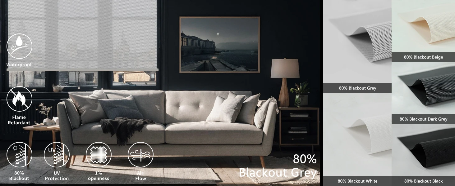 Low Price 430GSM 2/2.5/3m Width Polyester Sunscreen Fabric for Outdoor Blind Sunscreen