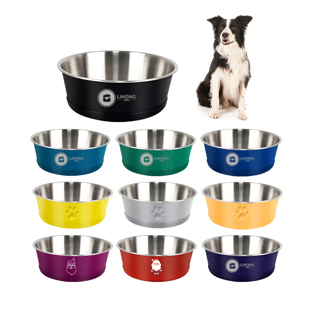 LIHONG Dog Bowls,Stainless Steel Dog Bowls for Large Dogs,Dog Food
