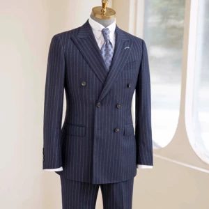 Men's 100% Wool High Quality Bespoke Wedding Suit Haute Couture 120-150 Super British Fabric Single Breasted Plus Size Pant Coat