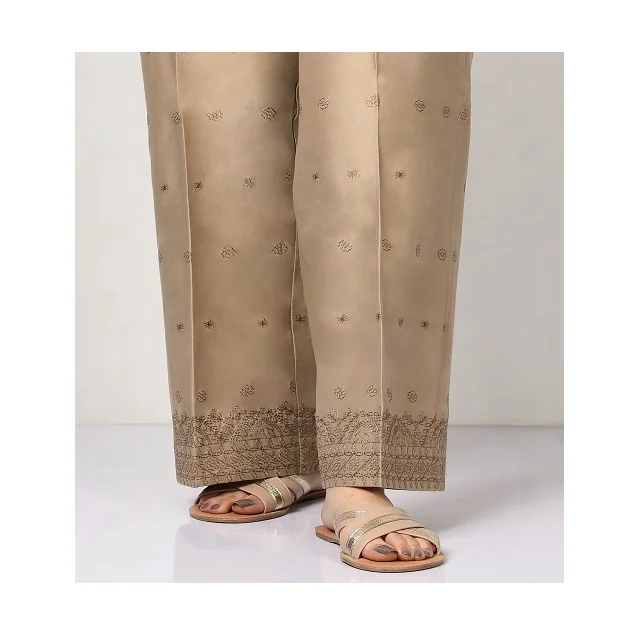 Banarasi Silver Golden Colors Fabric STRAIGHT TROUSER PANT DESIGNS for  Ladies  YouTube