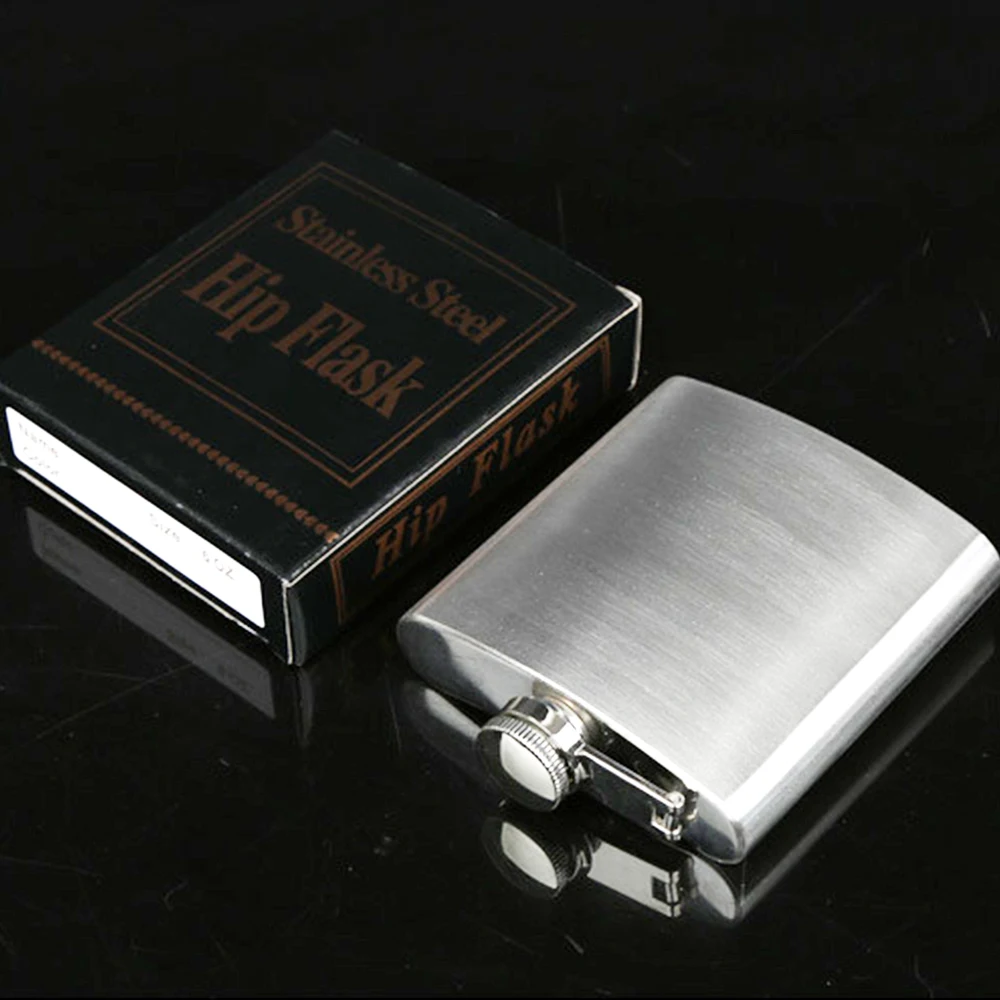 Custom Logo Leak Proof Metal Funnel Stainless Steel Hip Jars for Whiskey Wine Pot Pocket Portable Stainless Steel Hip Flask