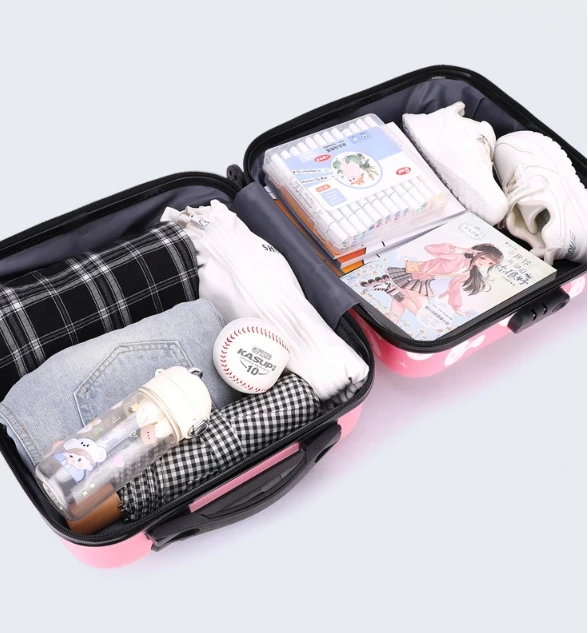 Durable Cartoon Plane Shape ABS Trolley Bag for Kids