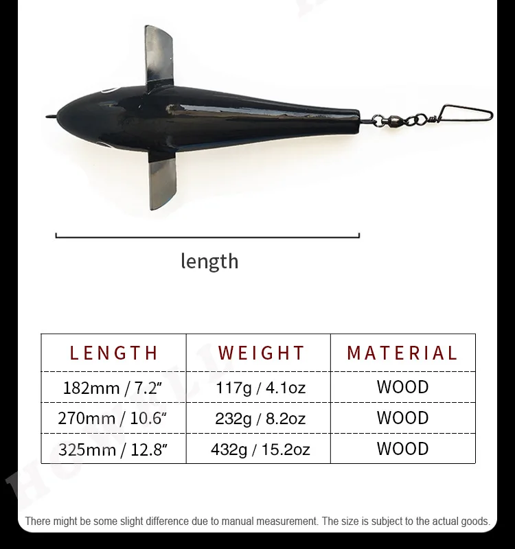 Oem Wood Teaser Bird Trolling Lure 7" 10" 13" Wooden Airplane Trolls