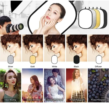 GODOX 59x79inch RFT-05 150 X 200cm 5 in 1 Collapsible Large Oval Photography Reflector detail image