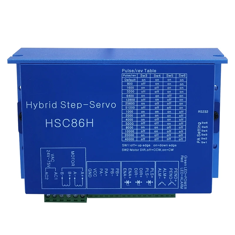 2 Phase 4 Wire Cnc Stepper Motor Driver HSC86H Nema 34 Servo Stepper Motor
