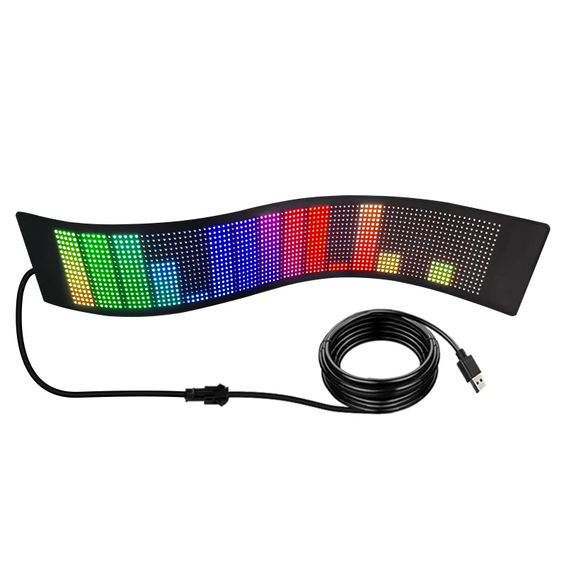 Flexible LED Car Message Display Pixel LED Matrix Panel APP Programmable Scrolling Pattern Animation Image Digital Signs for Car