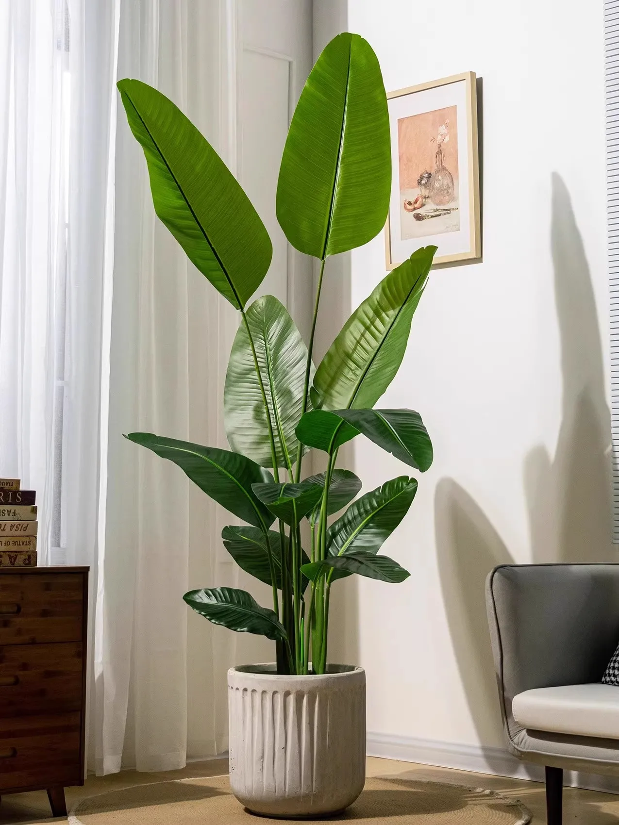 product artificial plants potted indoor outdoor greenery decoration faked faux stimulation tree bonsai leaves artificial palm tree694-6