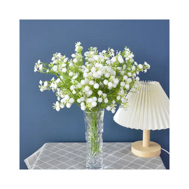Real Touch Babys Breath Bouquet Artificial Flowers Babys Breath Artificial White Gypsophila for DIY Wedding Decoration