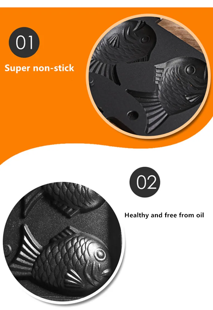 
Китайская фабрика, сковорода, чугунная жаропрочная посуда, вафельная чугунная сковорода типа рыбы 