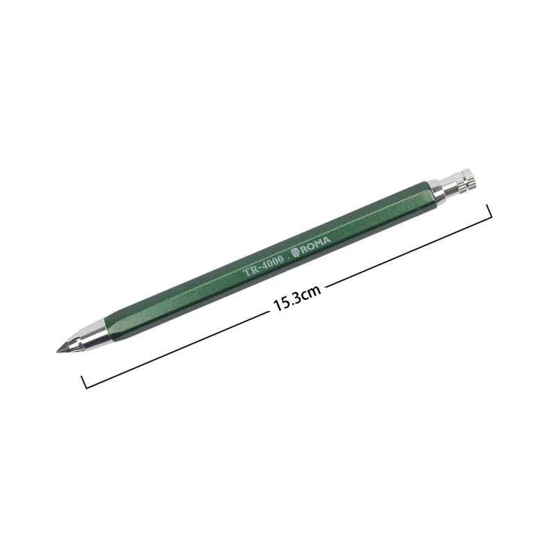 ROMA TR4000 4mm Green Colour  Refillable Mechanical Charcoal Clutch Pencil Automatic Pencil