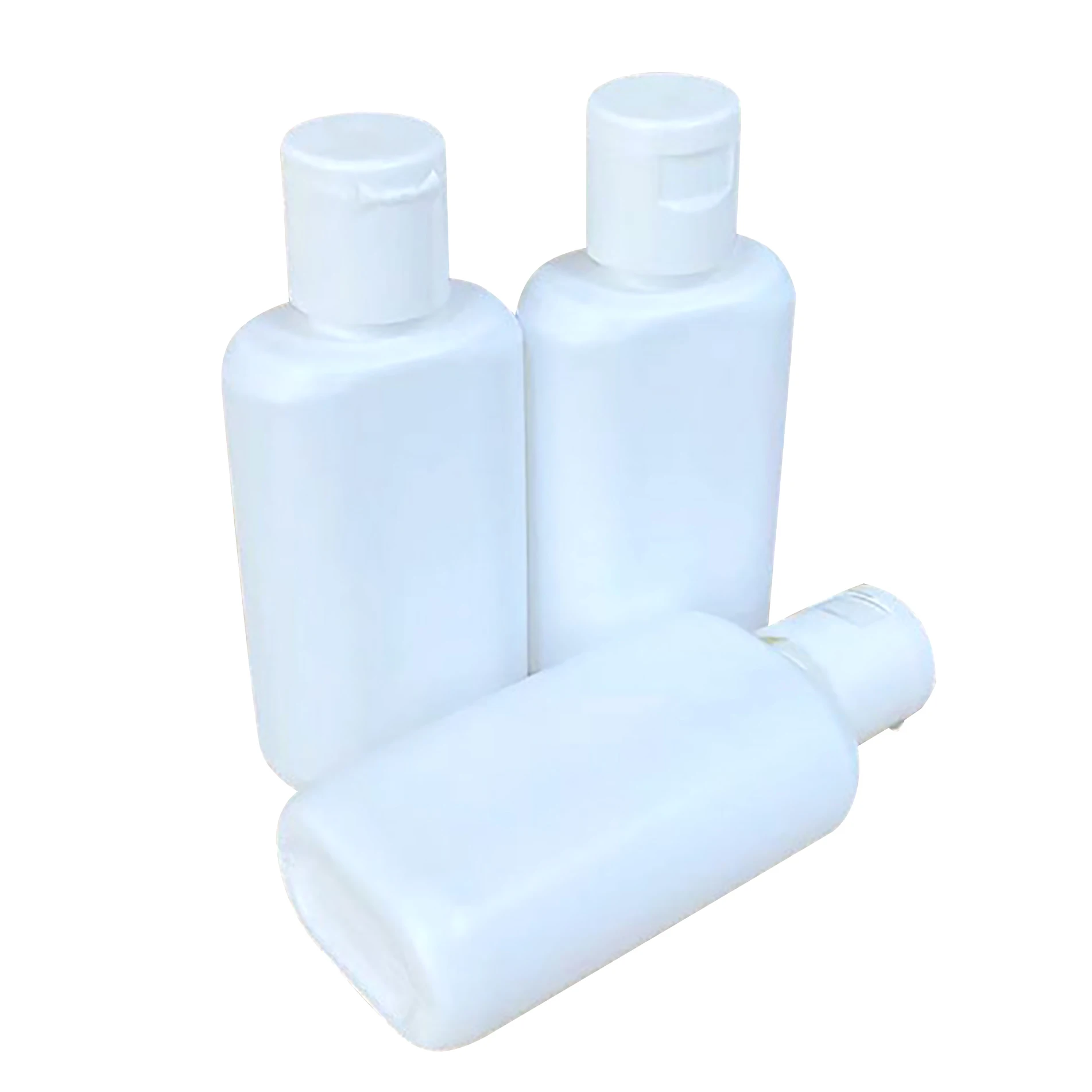 wholesale 75ml emollient lotion flat bottle white squeeze lotion bottle portable mouthwash bottle with disc cap