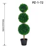 Topiario artificiale a sfera con tripla foglia verde (105 cm/3,93 piedi)