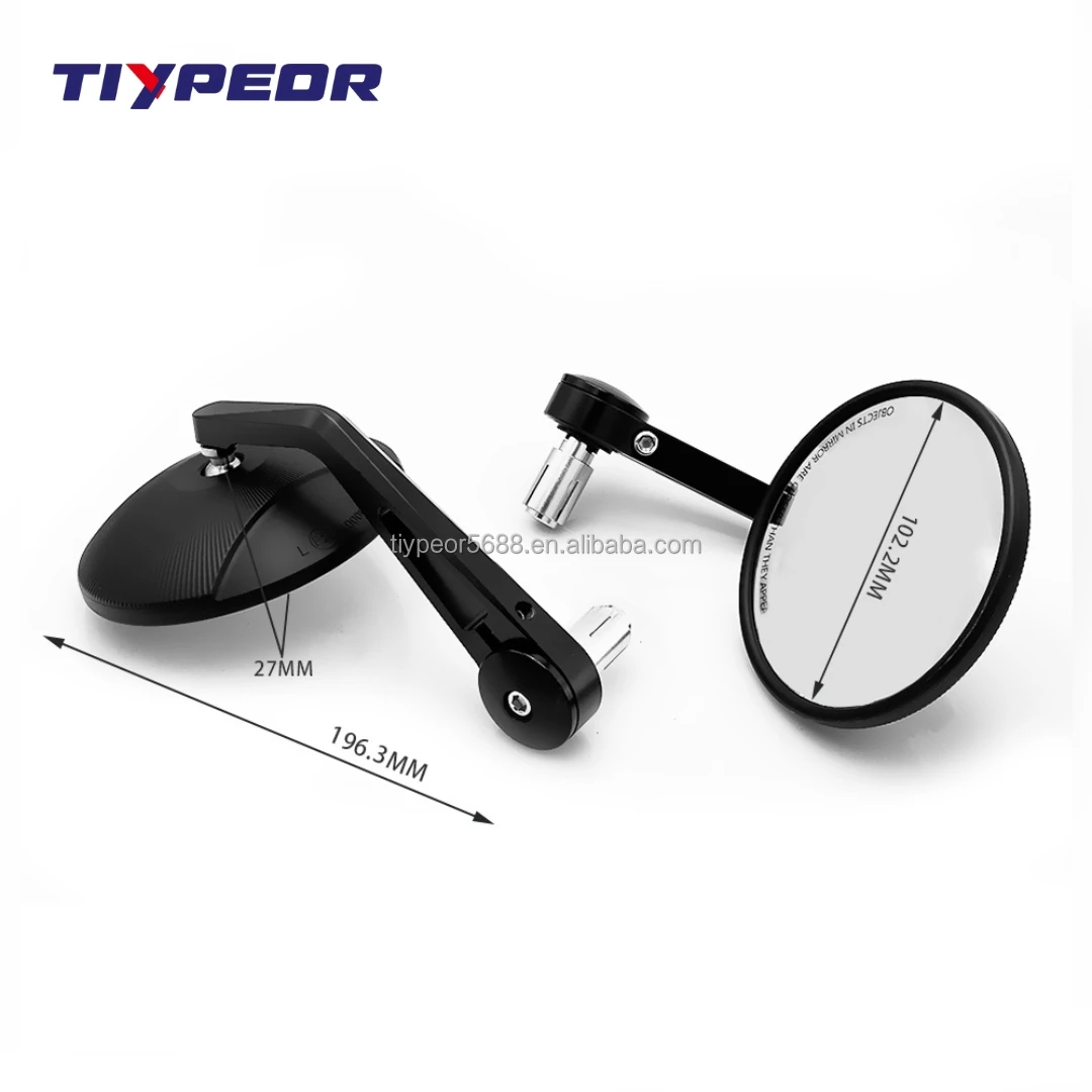product tiypeor motorcycle review side mirror cnc grip bar end mirrors glass reflector aluminum universal scooter accessories-3