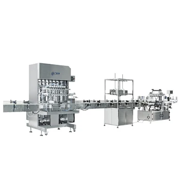 Soy Milk Automatic Piston Liquid Filling Capping And Labeling Machinery Line