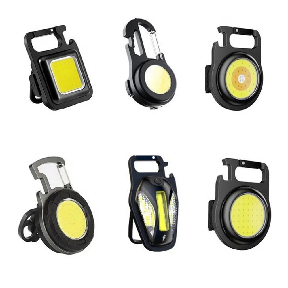 500 Lumens Mini Aluminum Rechargeable Portable Pocket Waterproof Magnetic COB Led Keychain Light Flashlight Camping Work Light details