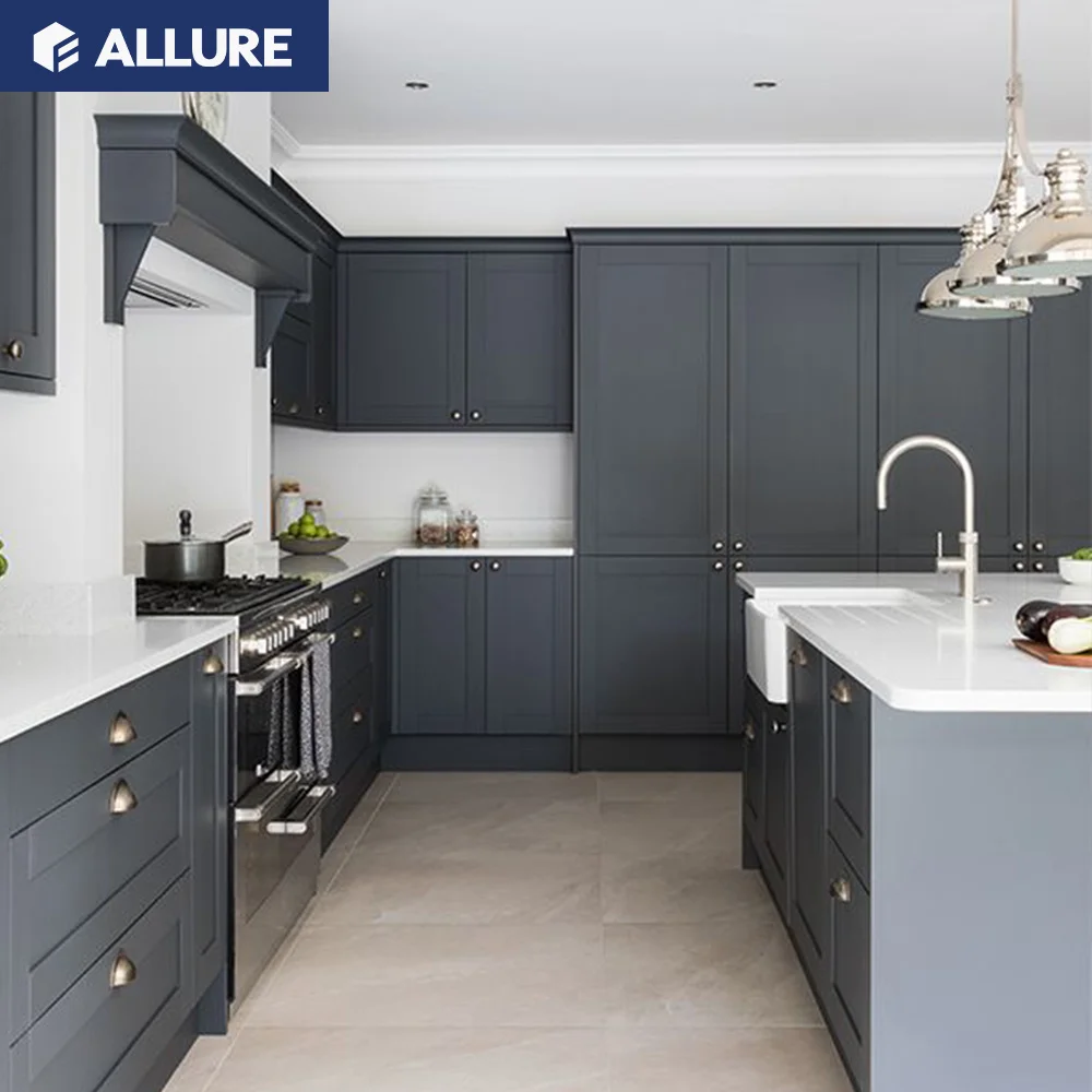 Allure China Melamine Plywood Wooden Models Bahrain Kit Russian Style Kitchen Cabinet Flooring Furniture