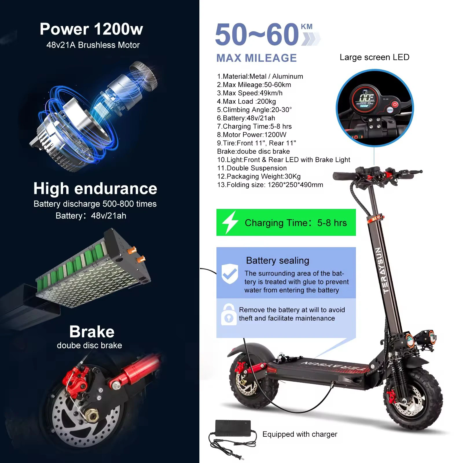 Folding Electric Scooter Two-Wheel Smart Balance Scooters 11inch Off-Road  Tyre Electric Scooter for Adults Optional Seat