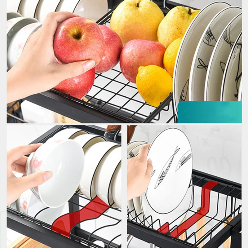 Hot Selling Kitchen Rack Home Organize Shelf Over the Sink Rack Household Dish Drying Rack Storage Holders