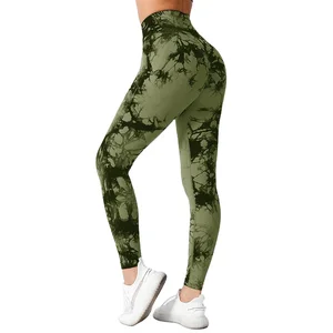 Tights Fitness Leggings Women Custom Logo Fitness Seamless Pants Yoga Leggings Tie Dye Yoga Leggings Marble