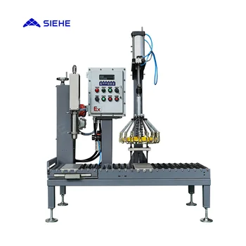 Factory Price Coating Semi-automatic Liquid Filling Machine Weighing Paint Filling Machine with Press for Cover