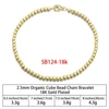 18k gold plated SB124-18K-2.5