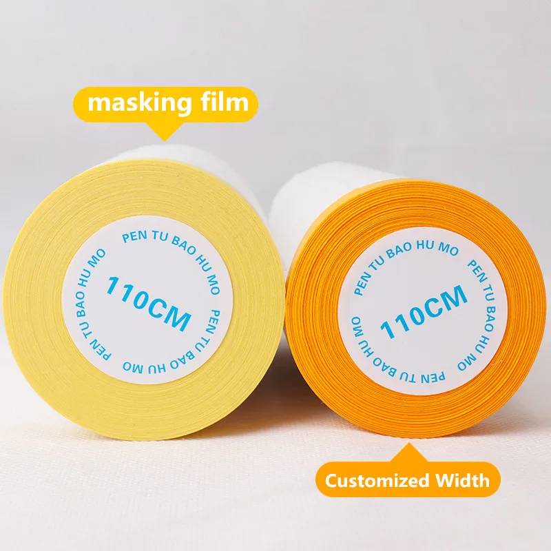 Car Protection Usage Disposable HDPE Plastic Automotive Masking Film Industrial Tape for Painting Protector