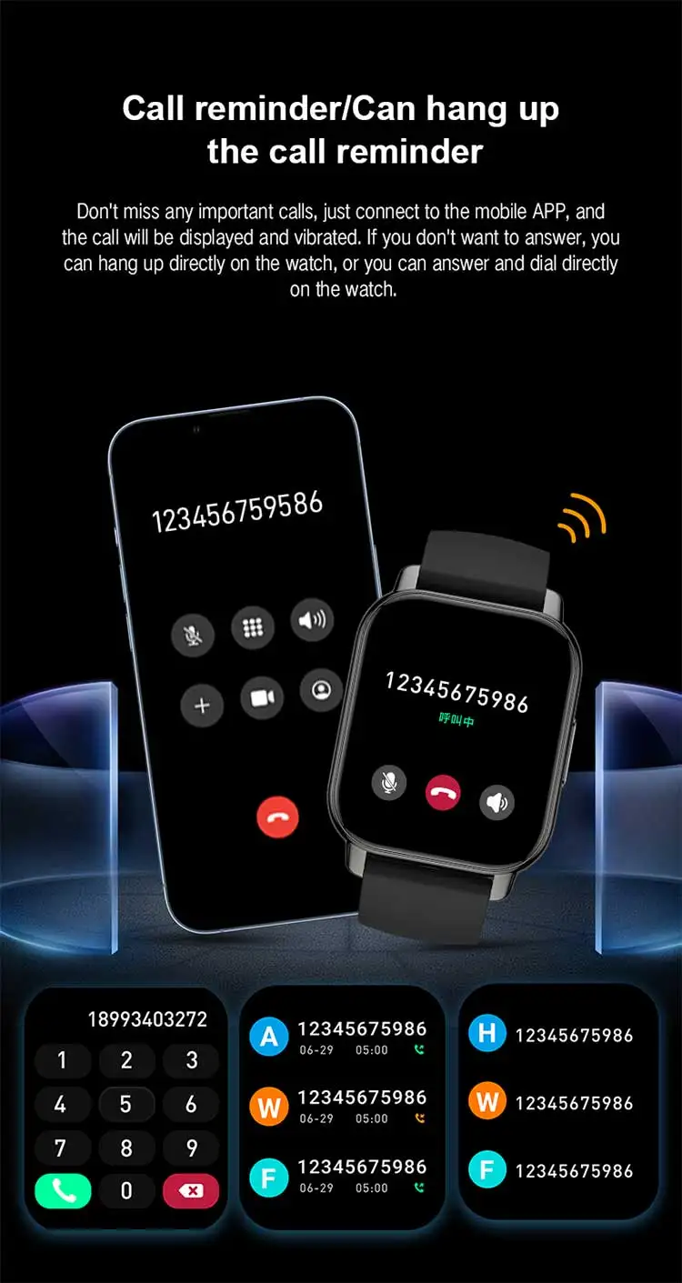 Tkyuan Smart Watch 2022 Newest P66 Connect One Time For Bt Call Heart