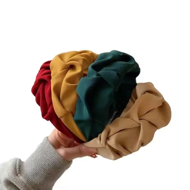 Обруч для волос женский с пятью цветами модный однотонный дизайнерский аксессуар на голову со