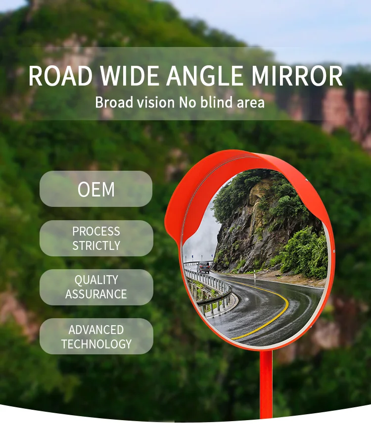 60cm 80cm Pc / Acrylic Lens Road Safety Concave Convex Mirror Driveway