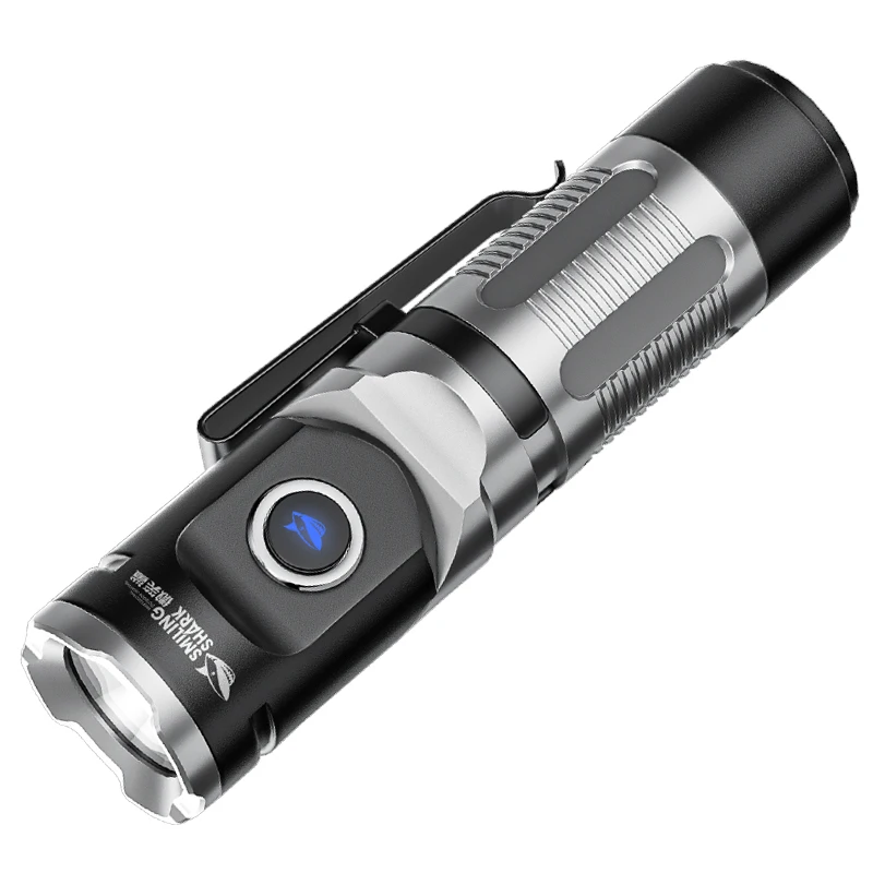 Ultralong Range 2000mm Rechargeable Scalable LED Tactical Flashlight with USB Flash Drive Waterproof Feature