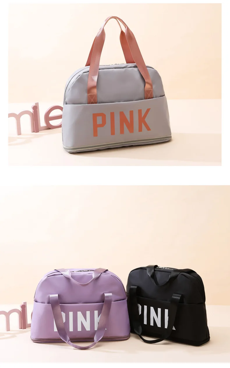 Custom Print Logo Dry Wet Separation Luggage Travel Bags Foldable ...