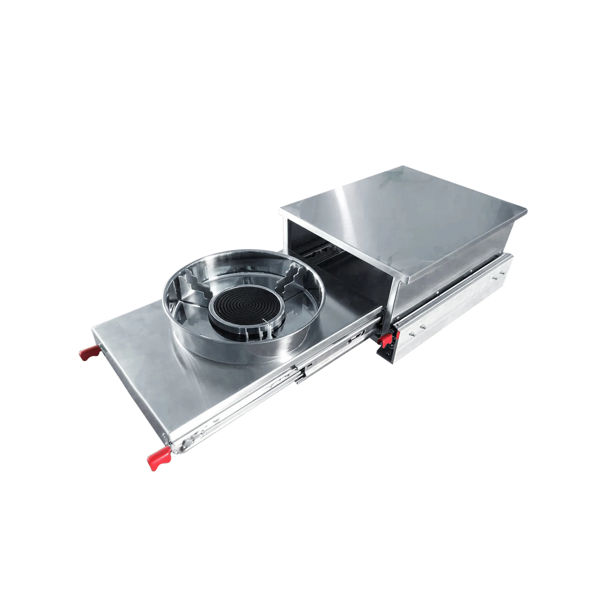 Camper Stainless Steel Gas Stove Slide Out Kitchen Camping For Rv