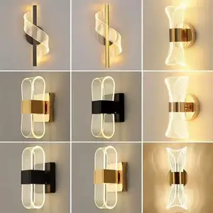 Modern Minimalist Nordic LED Wall Lamp Ultra-Bright Bedside Light for Living Room and Aisle Background